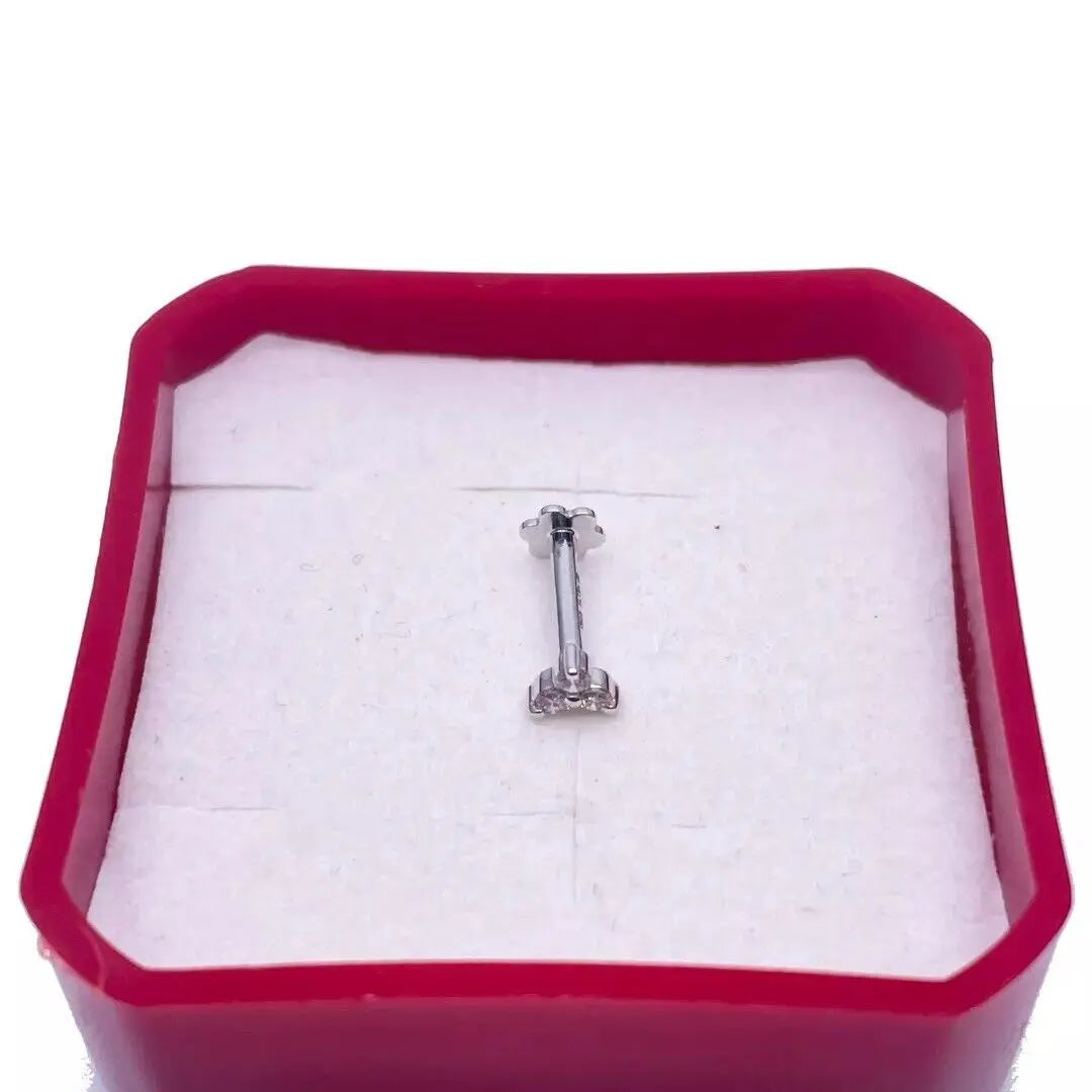 18ct Yellow Gold Natural Round Diamond Three Stone Nose Stud 0.05ct Diamond Nose Stud