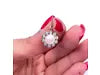 14ct White Gold Pearl & Round Diamond Framed Pendant Necklace 2.37ct 