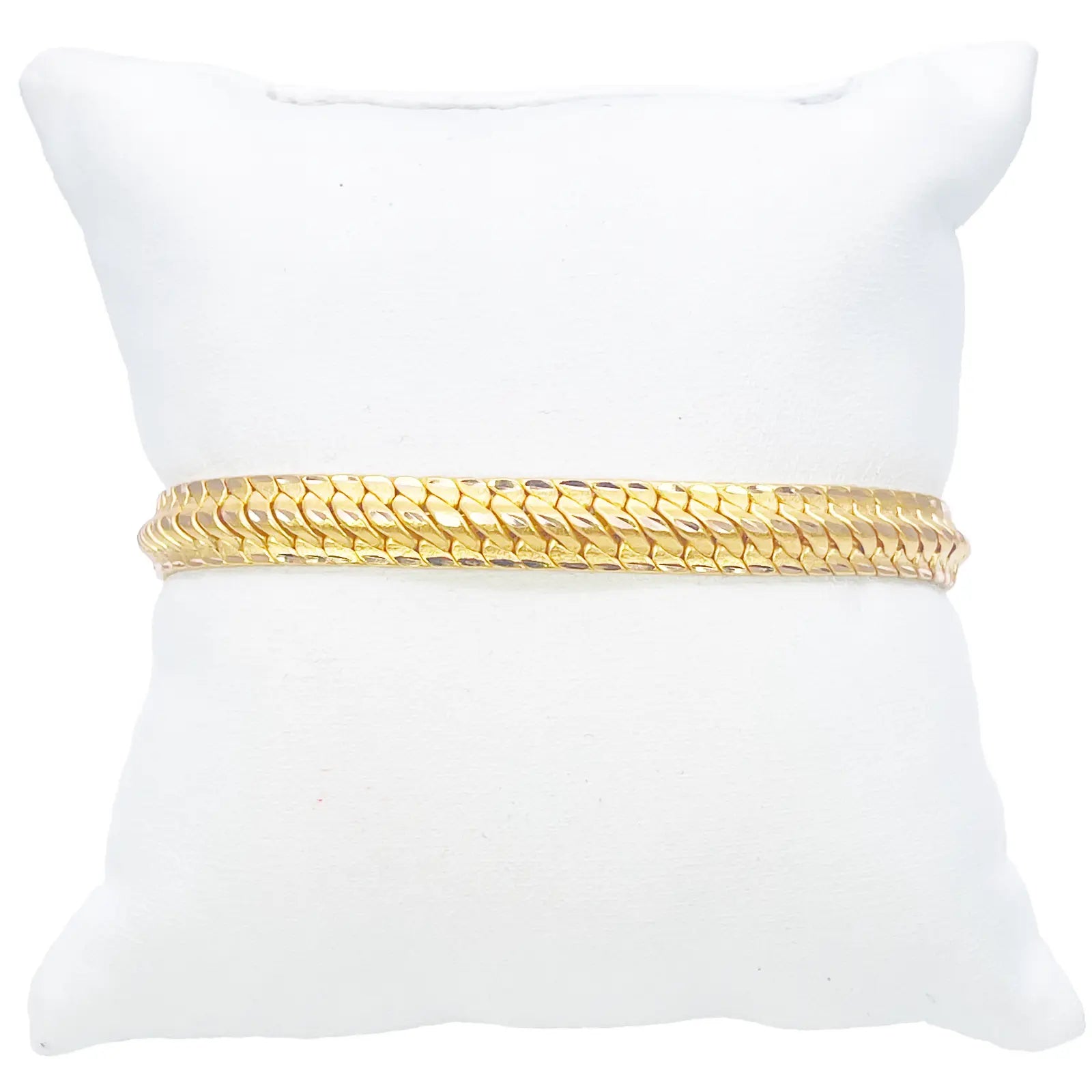 22ct Gold Cowboy Gents Lightweight Diamond Cut Bracelet 8 Inches 7.4mm Width 