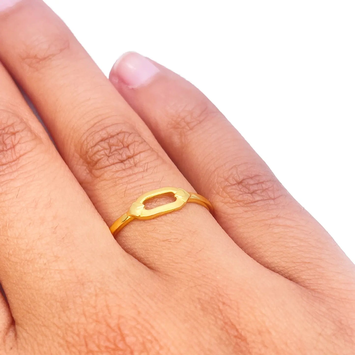 22ct Yellow Gold Beautiful Polished & Matt Minimalist Designed Ring 
