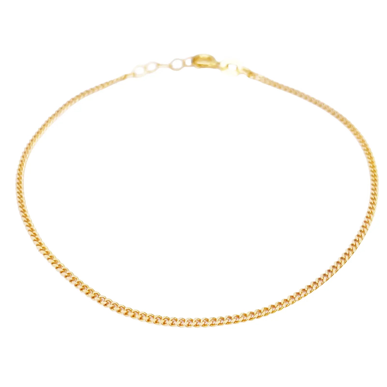 22ct Yellow Gold Curb Chain Bracelet Lightweight High Polished 7 Inches¬†