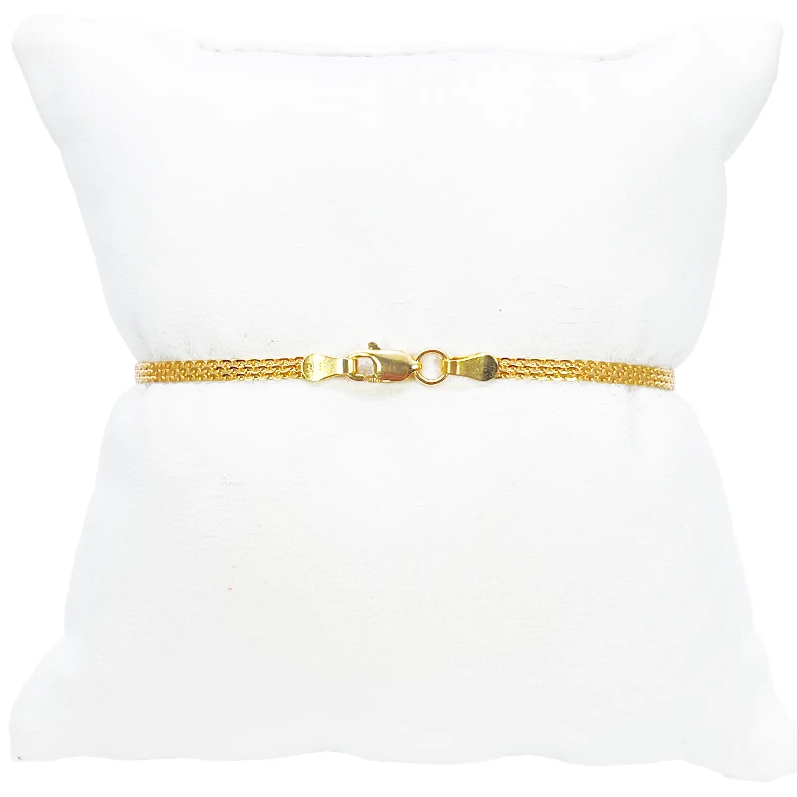 22ct Yellow Gold Flat High Polished Minimalist Bracelet 7 inches 2.3mm Wide 