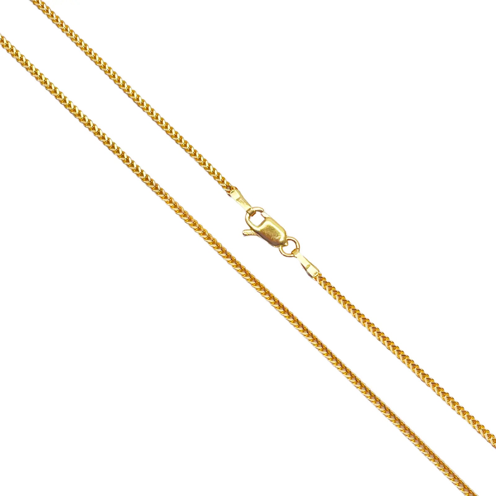 22ct Yellow Gold Foxtail Chain Necklace 16'' inches 1.6mm Width 