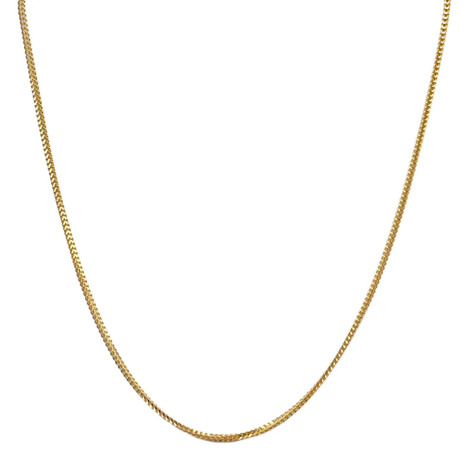 22ct Yellow Gold Foxtail Chain Necklace 16'' inches 1.6mm Width 
