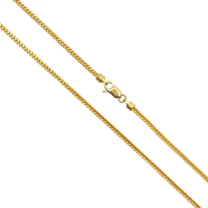 22ct Yellow Gold Foxtail Chain Necklace 24 inches 2.0mm Width  Gold Chain