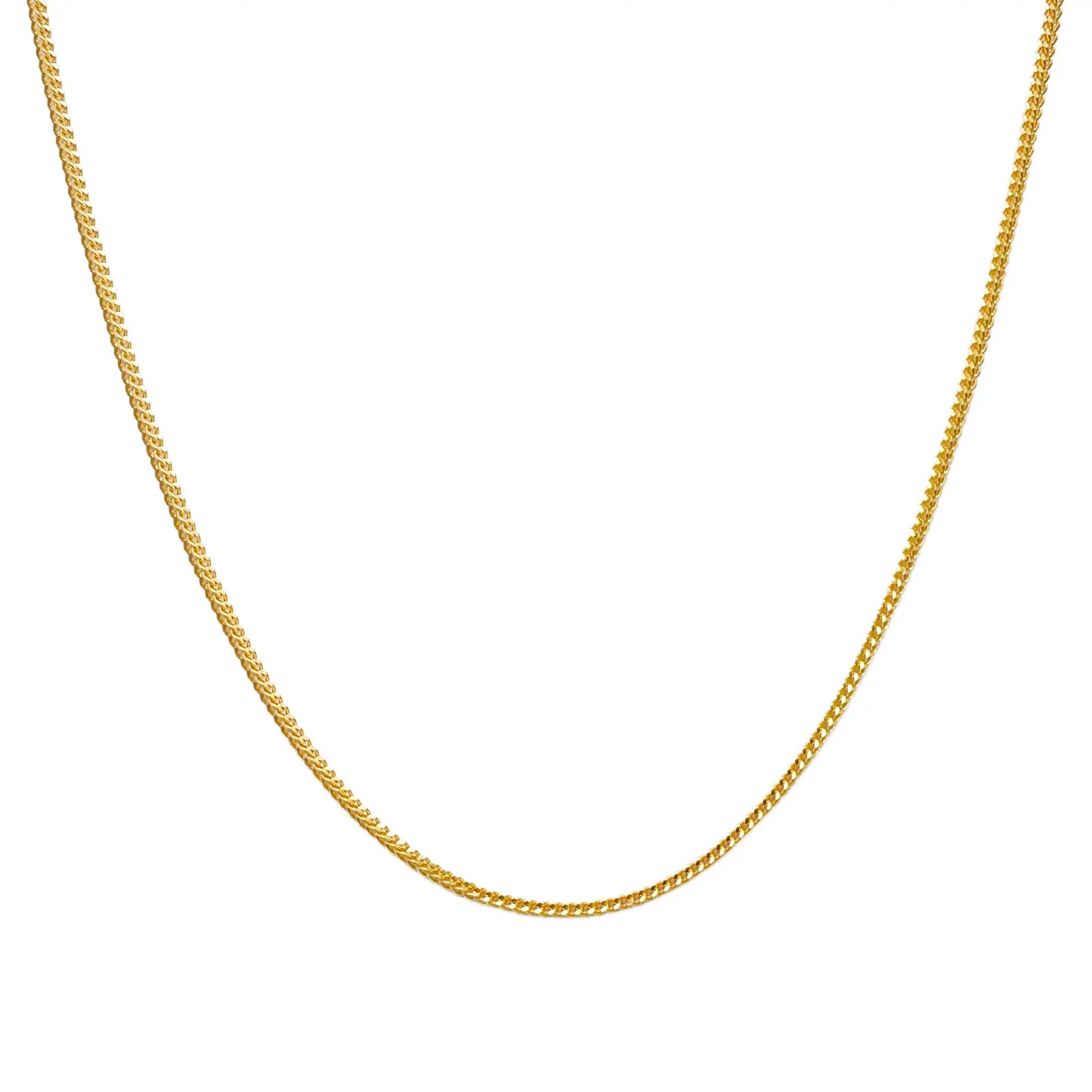 22ct Yellow Gold Foxtail Chain Necklace 24 inches 2.0mm Width  Gold Chain