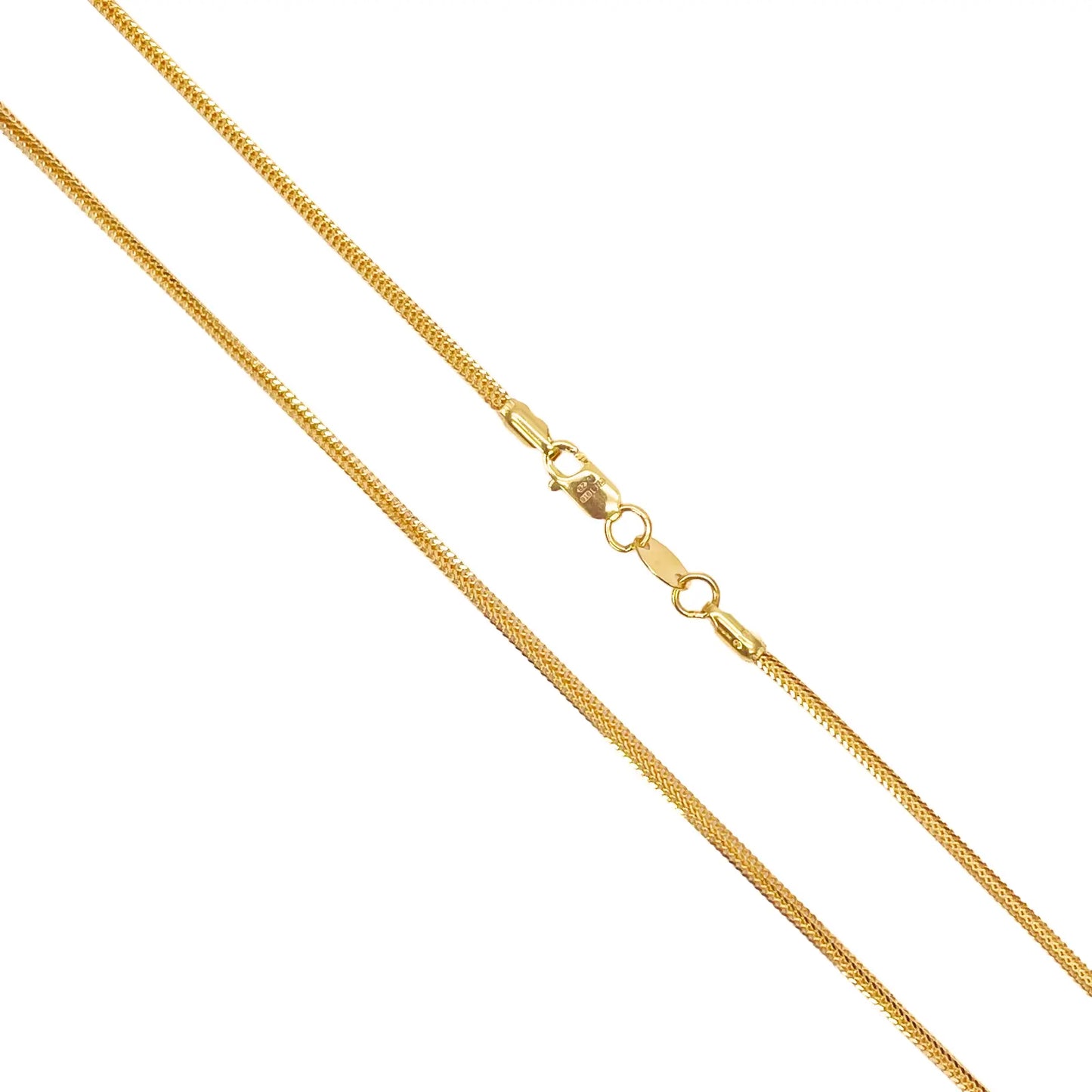 22ct Yellow Gold Foxtail Dragon Chain Necklace 16''inches 1.5mm Width 