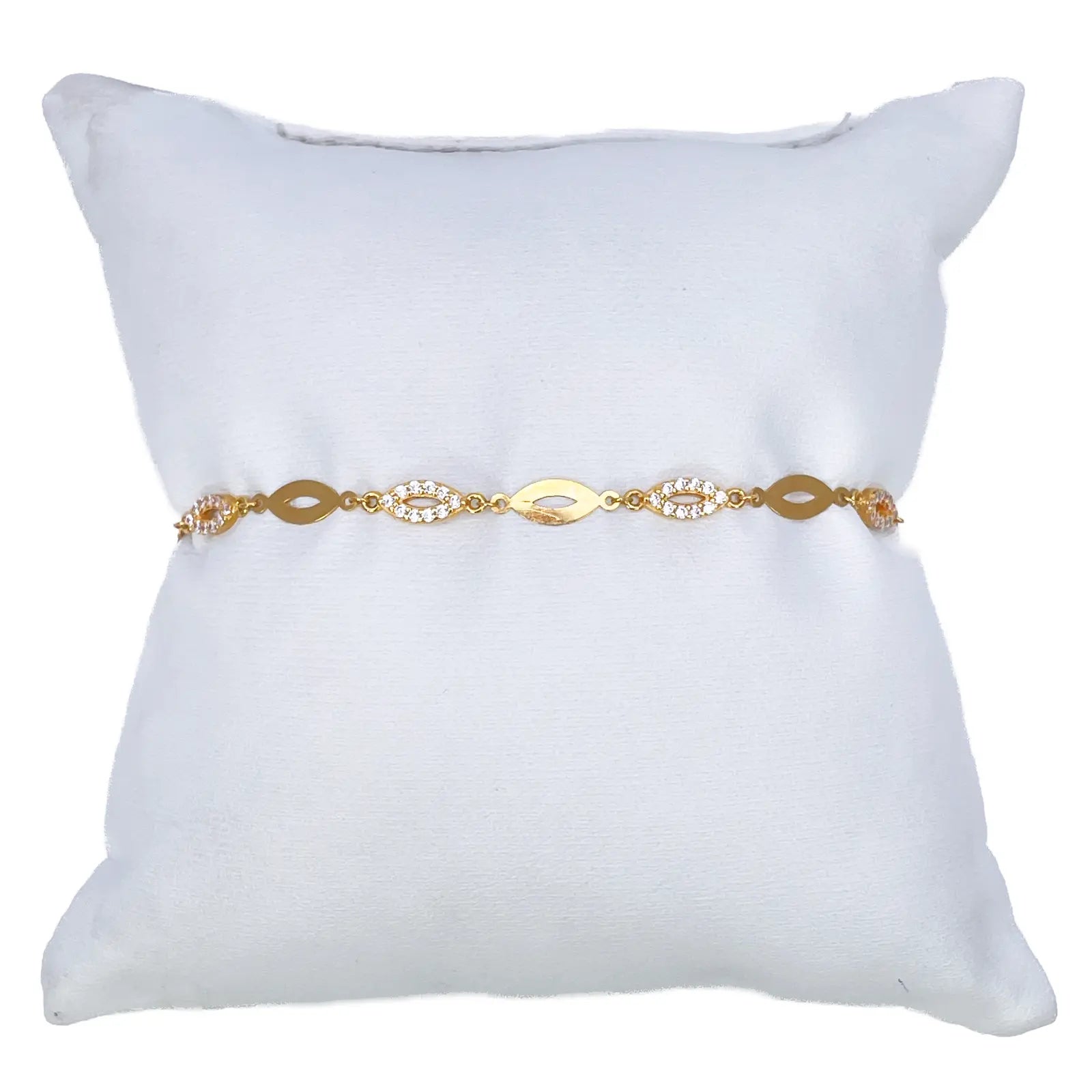 22ct Yellow Gold Lightweight High Polished Bracelet 7'' inches 