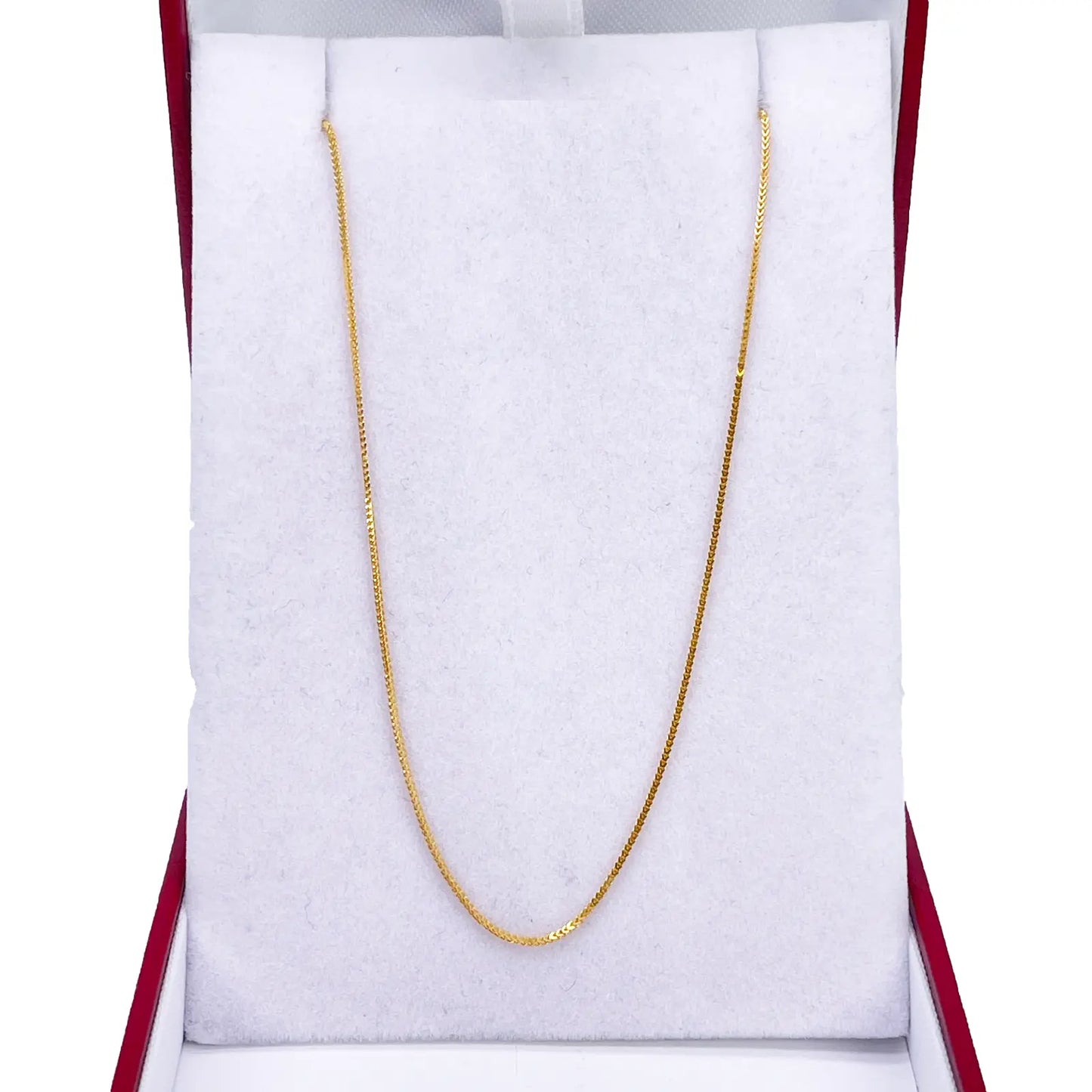 22ct Yellow Gold Solid Foxtail Chain Necklace 20''inches 0.6mm Width 