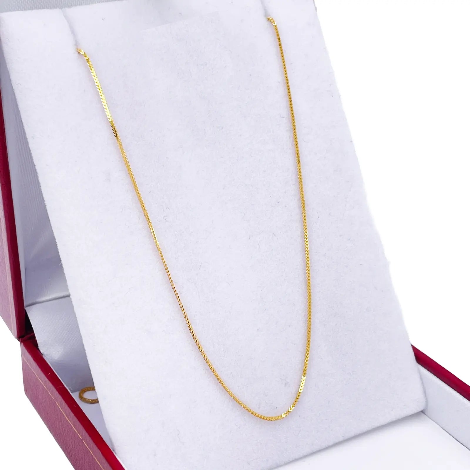 22ct Yellow Gold Solid Foxtail Chain Necklace 20''inches 0.6mm Width 