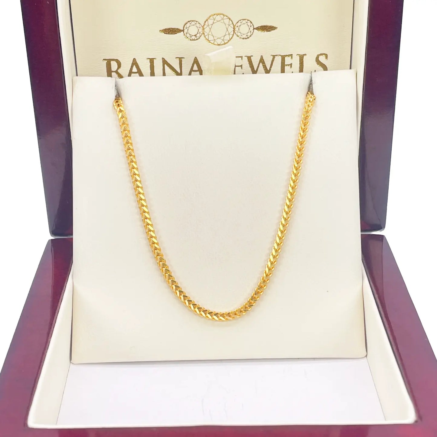 22ct Yellow Gold Solid Foxtail Chain Necklace 22'' inches 2.4mm Width  Diamond Bracelets