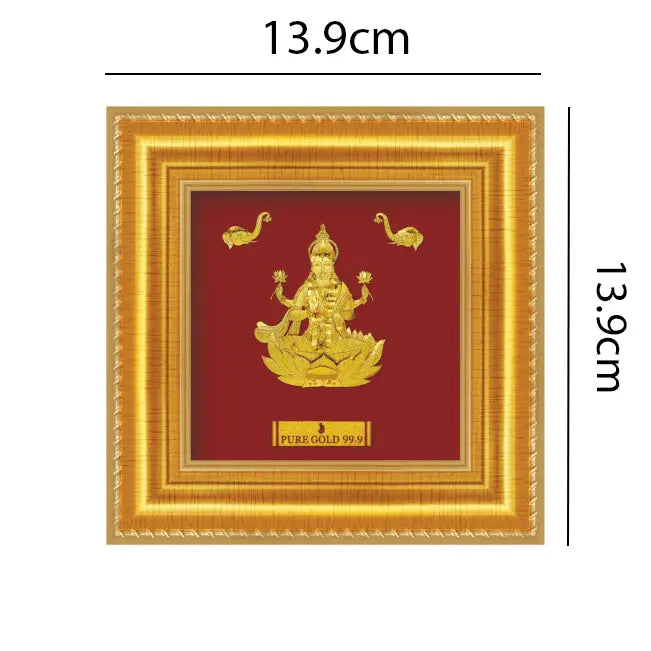 24ct Pure Gold Leaf Lakshmi Frame 13.9 x 13.9cm 