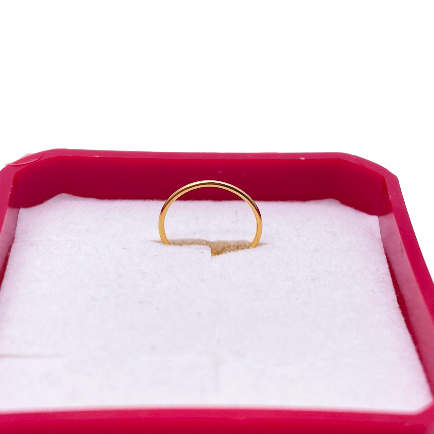 Anneau de nez simple en or jaune poli 22 carats 10 mm