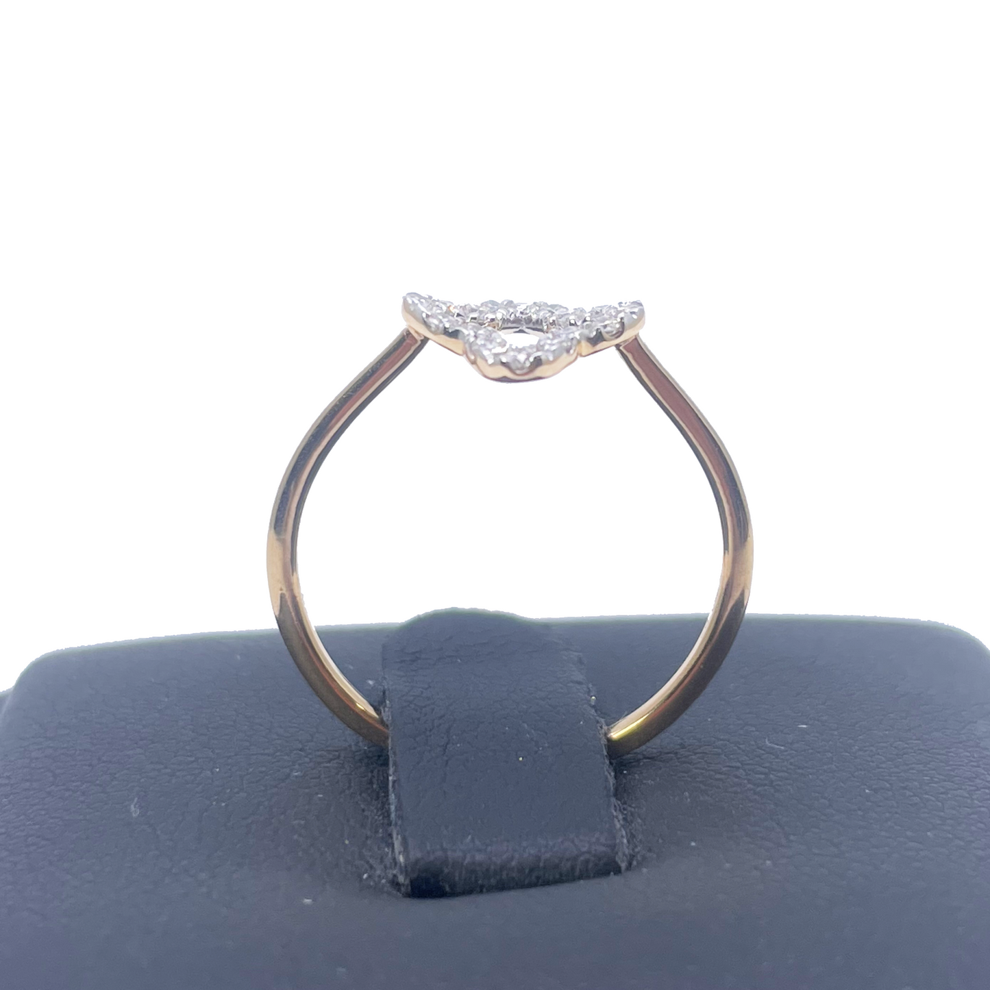 Bague Trèfle/Fleur en Or Jaune 18 carats et Diamants 0,18 carat