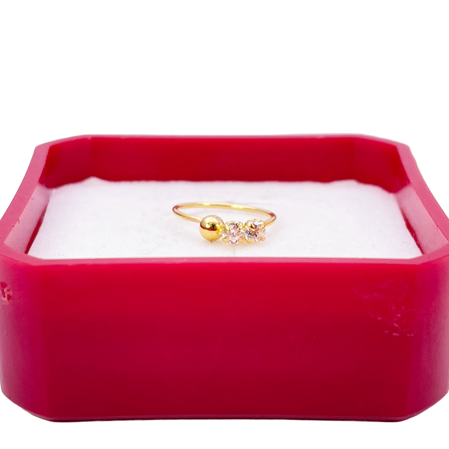 Anneau de nez minuscule 9mm en or jaune 22 carats